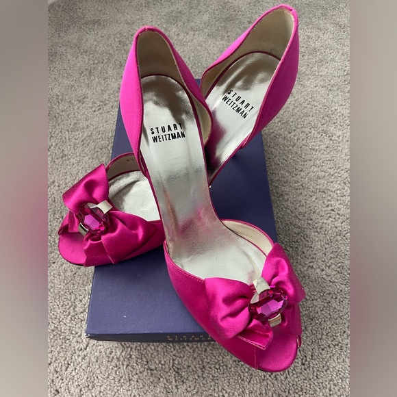 Stuart Weitzman Pink Swarovski Heels - Picture 2 of 8
